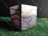 Picture of Candle Minder, Nacre Wave Edition: Handcrafted 3-Inch Mother of Pearl Square Cube with Wave Design