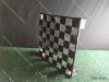 Picture of Chessboard Rockcandy Edition: Rolled Solid Black and Cotton Candy Wispy Clear Stained Glass with Free 3D Printed Chess Pieces