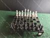 Picture of Chessboard Rockcandy Edition: Rolled Solid Black and Cotton Candy Wispy Clear Stained Glass with Free 3D Printed Chess Pieces